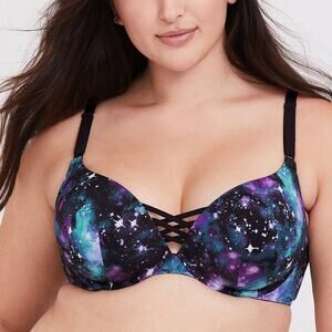 Torrid XO Plunge Push-Up Bra Mystic Galaxy 50D